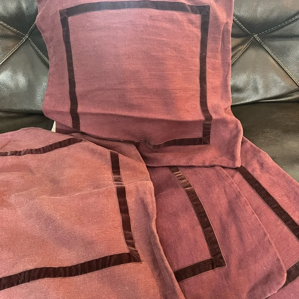 Pottery Barn Purple Accent Pillows